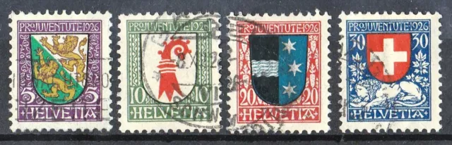 SCHWEIZ MiNr. 218/21 "Pro Juventute 1926", gestempelt, Michel 20,--