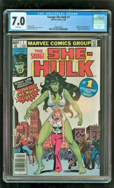 Cgc 7.0 Savage She-Hulk #1 Marvel Comics 1980 Origin & 1St She-Hulk