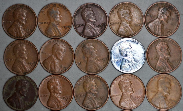 Lincoln Wheat Cent Lot of 50 Coins with 30's 40's 50's 2