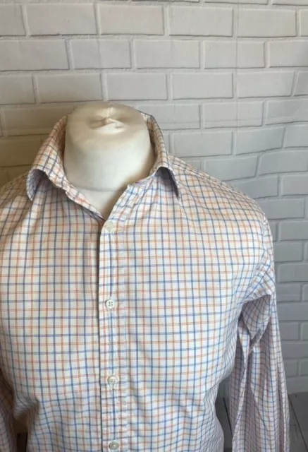 Camicia rosa Thomas a scacco bianco 15"" - 33,5"" super regolare doppio polsino