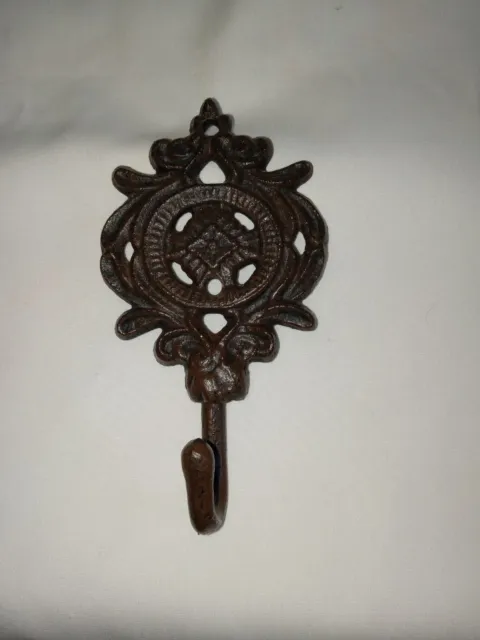Antique Cast Iron Ornate Wall Hook