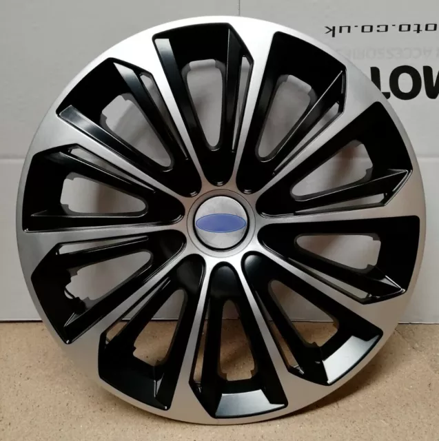 4x14" Wheel trims wheel covers for Ford KA 14"  silver - black