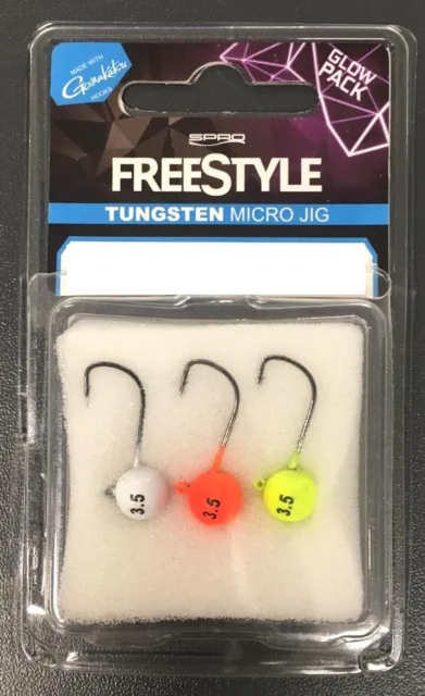 Spro Freestyle Tungsten Micro Jig Glow 22 1,8g 2,7g 3,5g Fluo weiß gelb Orange