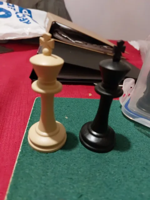 4 Inch Plastic Single Weighted Chess Set And Box.