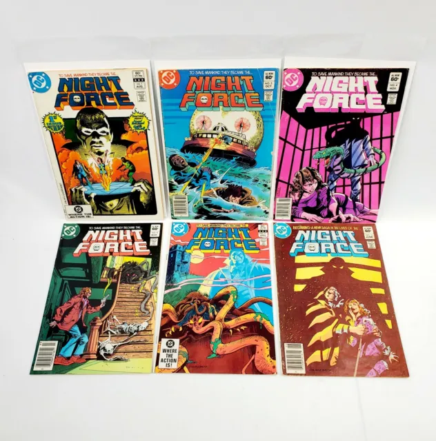 Vintage 1982 DC Comics Night Force #1 #3 #4 #8 #9 and #11 Lot of 6