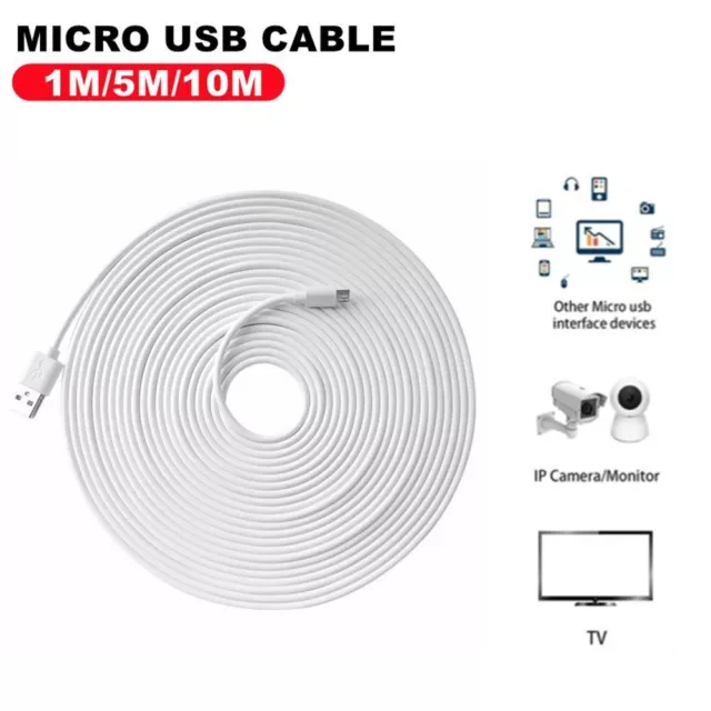 1m/5m/10m Micro USB Charging Charger Cable For Android Smart Phone Fast Charging