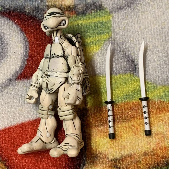 Teenage Mutant Ninja Turtles LEONARDO Figure NECA Black and White SDCC 2008 TMNT