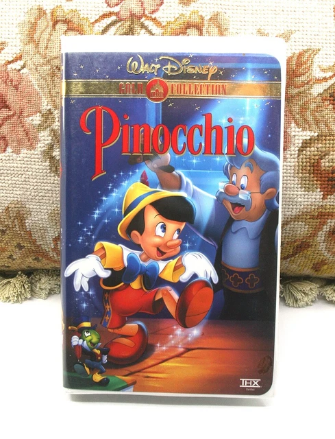 VHS HOME VIDEO CASSETTE TAPE WALT DISNEY'S PINOCCHIO CLAMSHELL w/ FREE SHIP