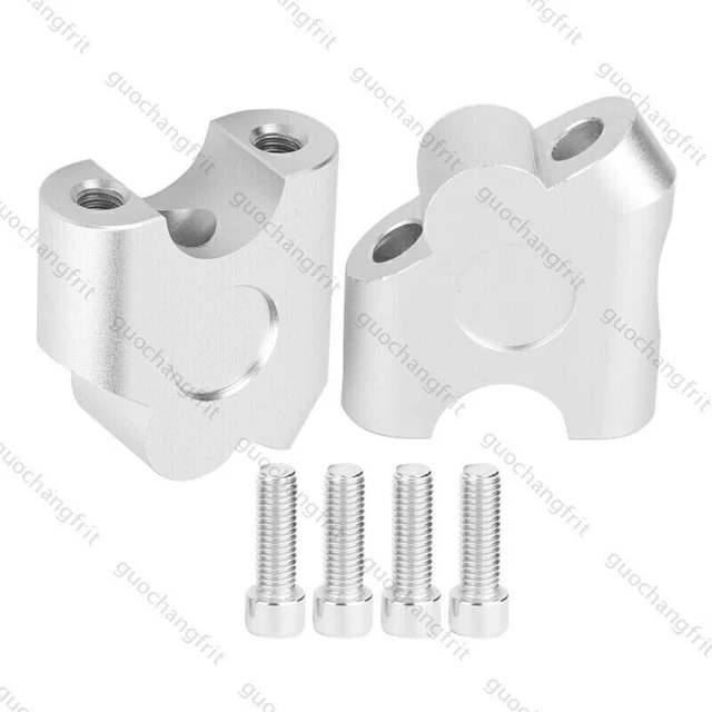 Riser Manubrio Moto Universale Da 22mm - Altezzatore In Alluminio Nero Per Guida Comoda - Foto 5