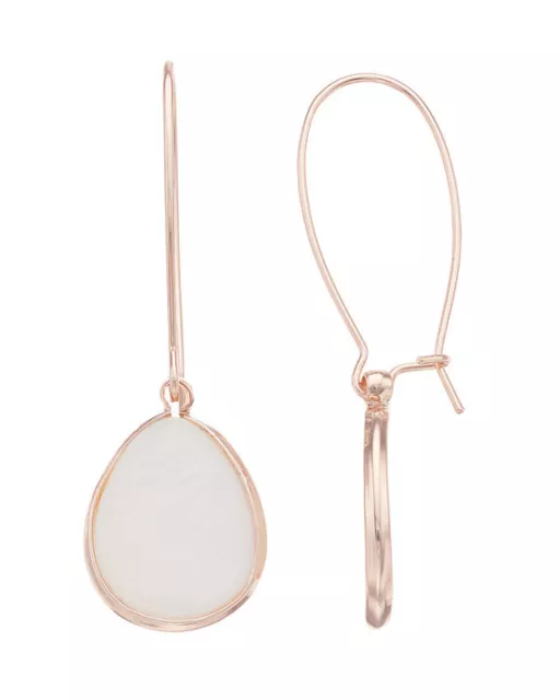 LC Lauren Conrad Mother of Pearl Rose Gold Teardrop Earrings - Nickel Free Kohls