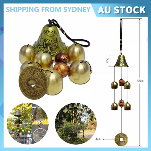 48CM Wind Chimes Large Copper Bells Hanging Garden Yard Home Decor Outdoor New