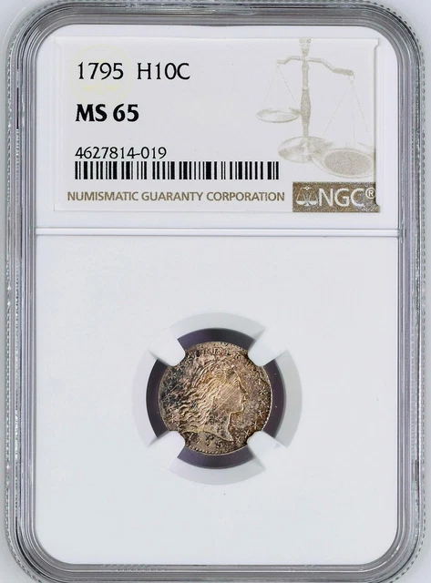 1795 Flowing Hair H10C Ngc Ms 65