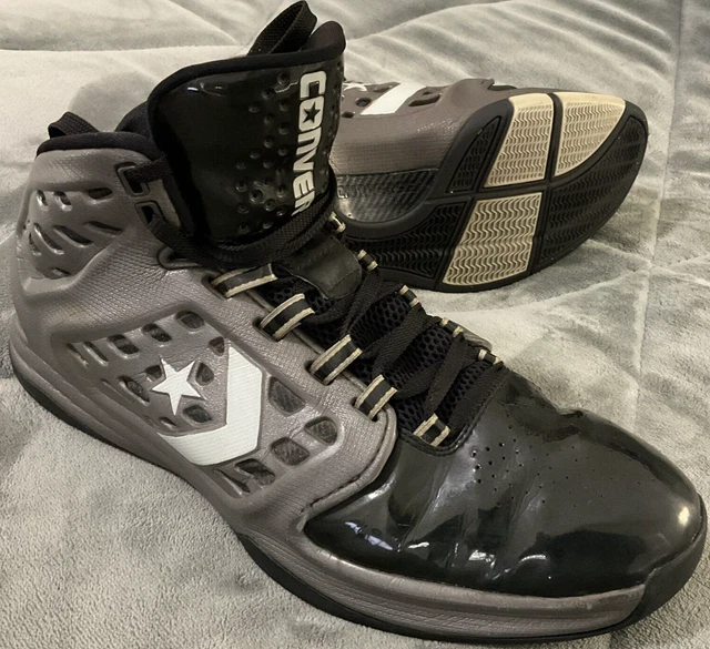 CONVERSE Defcon Mid Metallic Gun Mens Black Silver 127657C Basketball Shoes 10.5