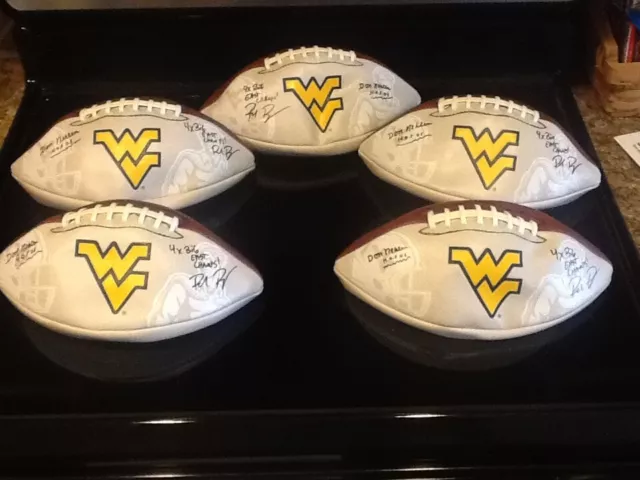 West Virginia Mountaineers Football Signed by Don Nehlen and Rich Rodriguez!