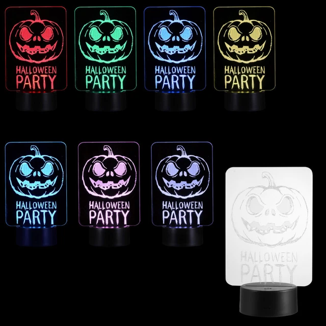 Lampada di ricarica USB luce di Halloween decorazione scrivania bambino LED