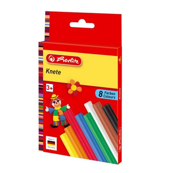 herlitz Knete 8 Stangen farbig  Schreibwaren