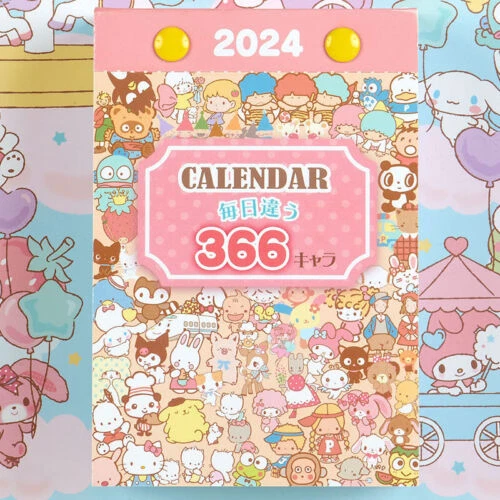 SANRIO CHARACTERS DAILY Wall Calendar 2024 Sanrio Original Japan New