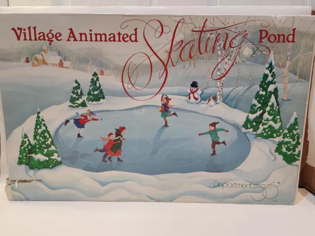 Department 56  Snow Village Animated Skating Pond - 5229-9