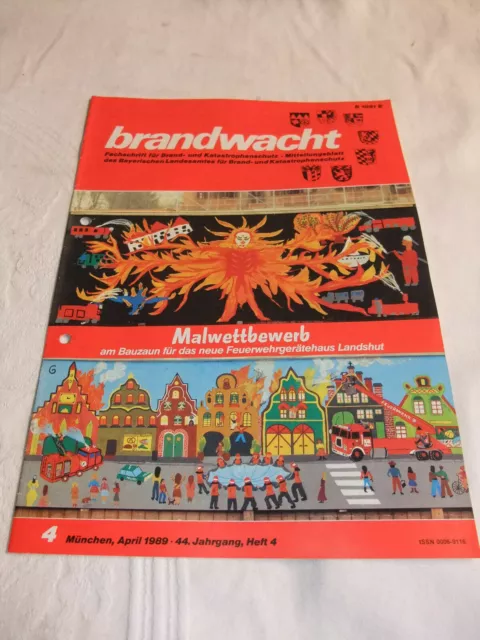 Zeitung Zeitschrift Brandwacht Feuerschutz Feuerwehr Werbung Technik April 1989