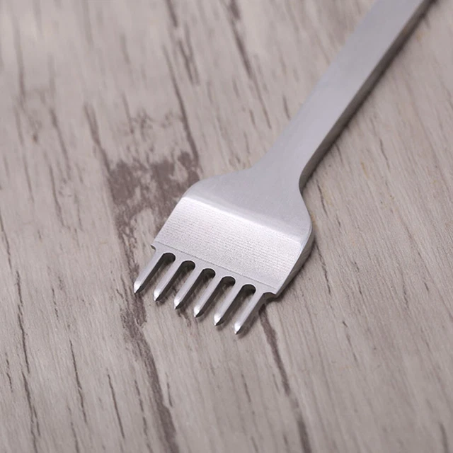 4 Stück 5 mm DIY-Zinken Lederhandwerkswerkzeuge Diamant Pro Lederhandwerk