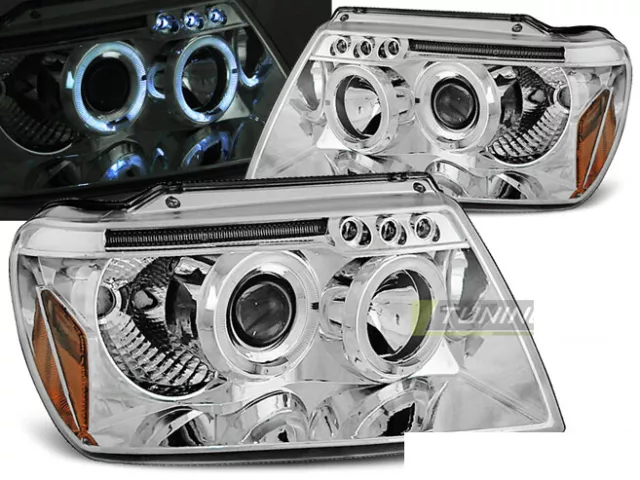 NOU Faruri pentru pour Chrysler pour Jeep Grand Cherokee 1999-2005 Angel Eyes cr