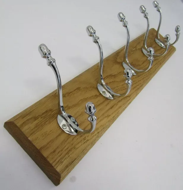 9 sizes HANDMADE SOLID WOOD OAK WOODEN HAT & COAT HOOKS HANGER PEGS RAIL RACK