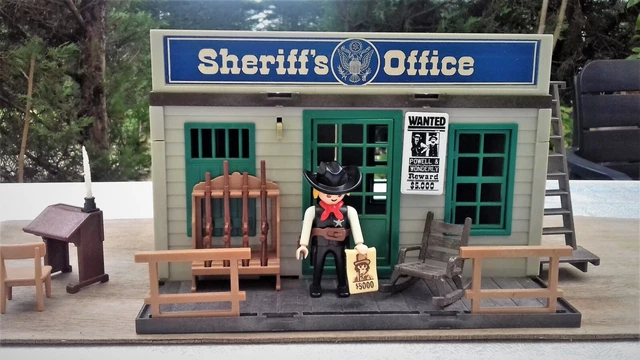 Playmobil VINTAGE - Porte & Encadrement De La Gare Colorado Springs - Thème Western - Occasion Très Bon état