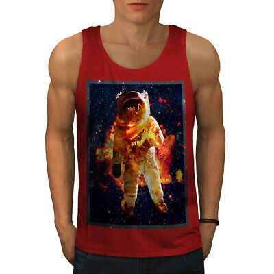 Wellcoda Astronaut Galaxy Space Mens Tank Top, Space Active Sports Shirt