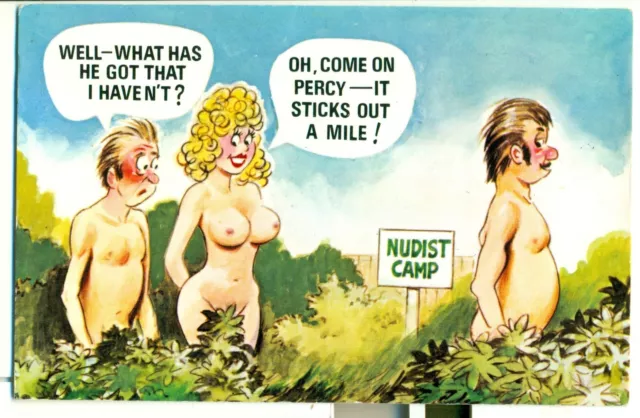 Bamforth Comic Postcard No Nudist Camp Taylor Unused Very Good Eur Picclick Fr