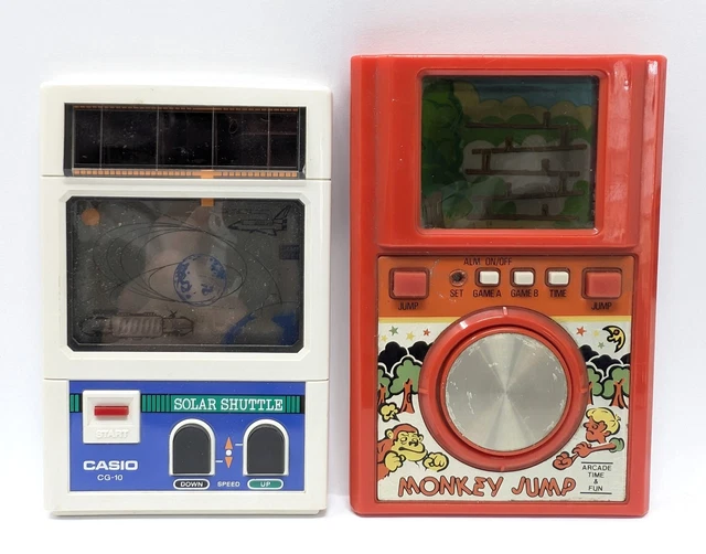 CASIO CG-10 SOLAR shuttle e Monkey Jump game e watch portable