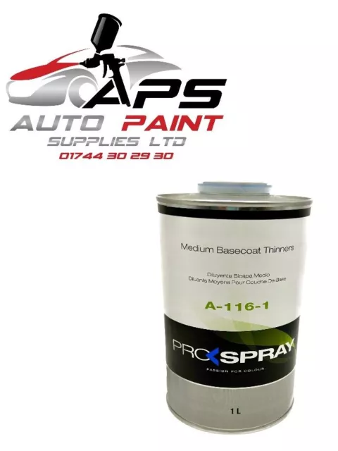 Pro Spray A116 Basecoat Medio Dimagrante 1 Litro - Rapporto di miscelazione 1:1 Forniture corpo