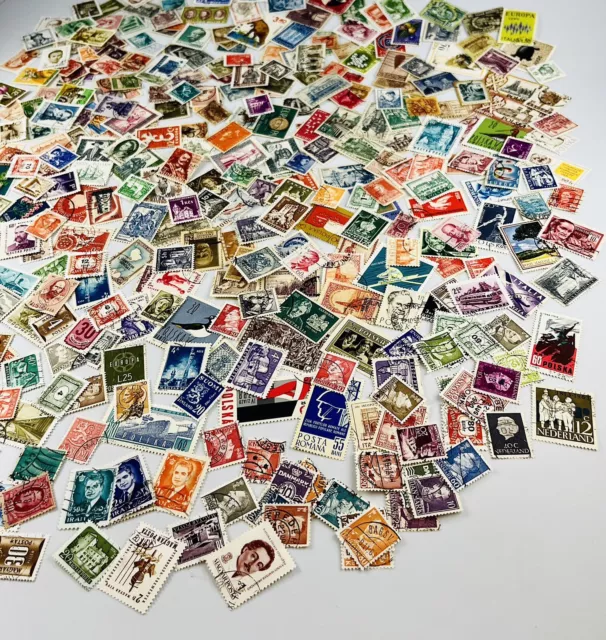 Vintage Large Lot Of Foreign Postage Stamps • No U.S. • Used • 1800’s-1960’s 3