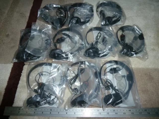 JOB LOT 10 MICROSOFT XBOX 360 OFFICIAL LIVE HEADSET BRAND NEW MICROPHONE Genuine