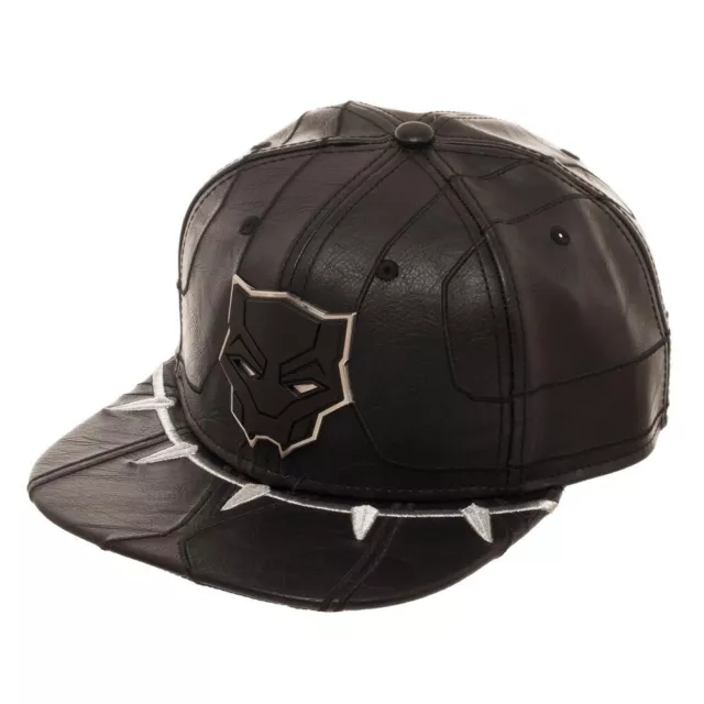 NWT Marvel Comics Black Panther Metal Logo Adjustable Snapback Baseball Cap