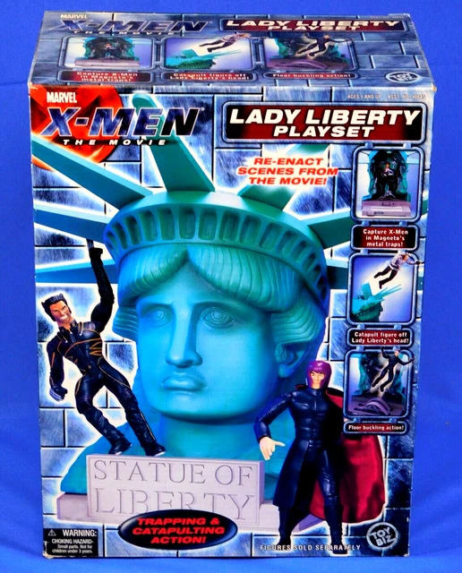 X-Men Movie Lady Liberty Playset Toy Biz 2000 Sealed Marvel Comics