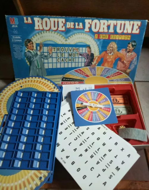 Vintage 1987 Jeu De Société LA ROUE DE LA FORTUNE Complet Par MB Jeux