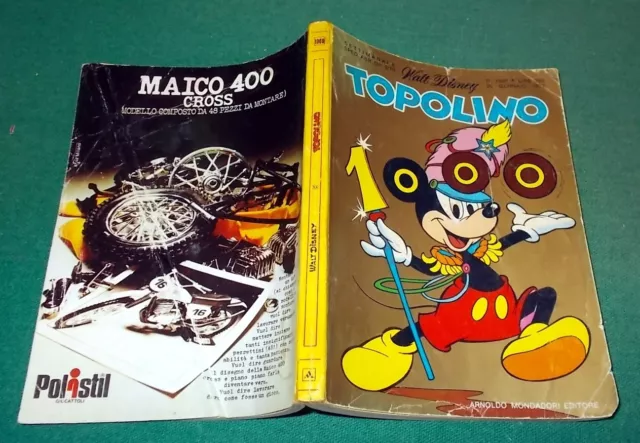 TOPOLINO libretto n. 1000 Tondo ORIGINALE edizioni Mondadori del 26 Gennaio 1975 2