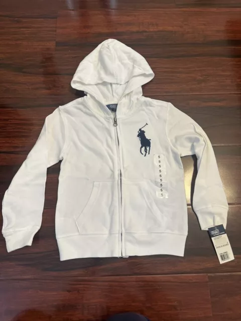 New Polo Ralph Lauren Little Boys Cotton Zip Up Hoodie