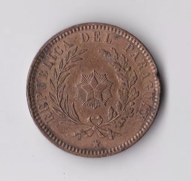 Paraguay  1870  2 Centesimos  Coin    KM# 3, See Scans For Grade