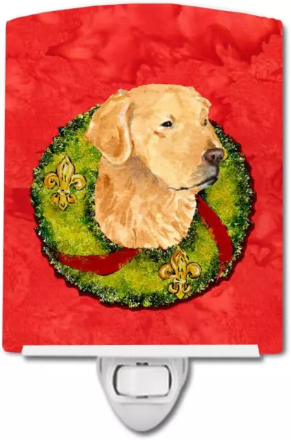 Carolines Treasures SS4166CNL Golden Retriever Cristmas Wreath Ceramic Night Li