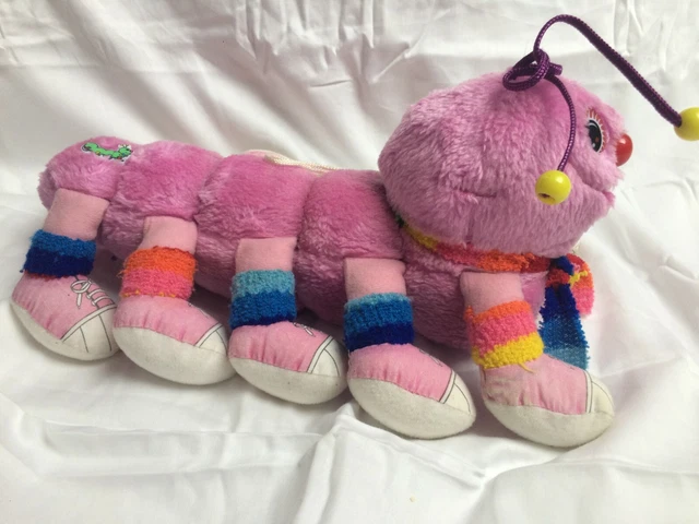 Peluche Vintage 'Lots A Leggggggs' 1984 - 20 Pattes, Verte, 40 Cm, Occasion Bon état