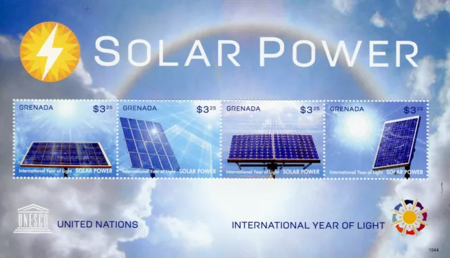 Grenada 2015 MNH UNESCO International Year of Light Solar Power 4v M/S Stamps