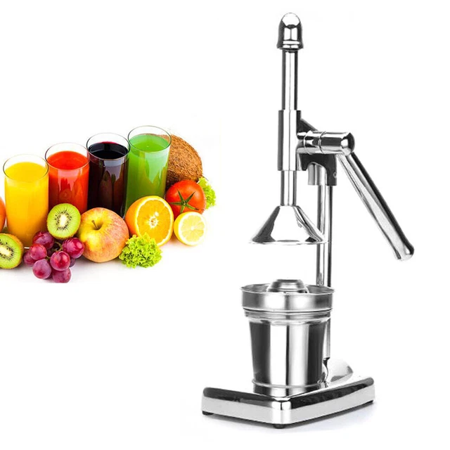 Exprimidor manual de jugo de cocina moderno de alta calidad diseño elegante plateado