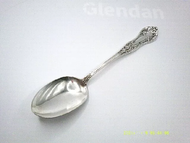1904 E.H.H. Smith Silver Co Silver Plate Serving Spoon in the "Holly" Pattern