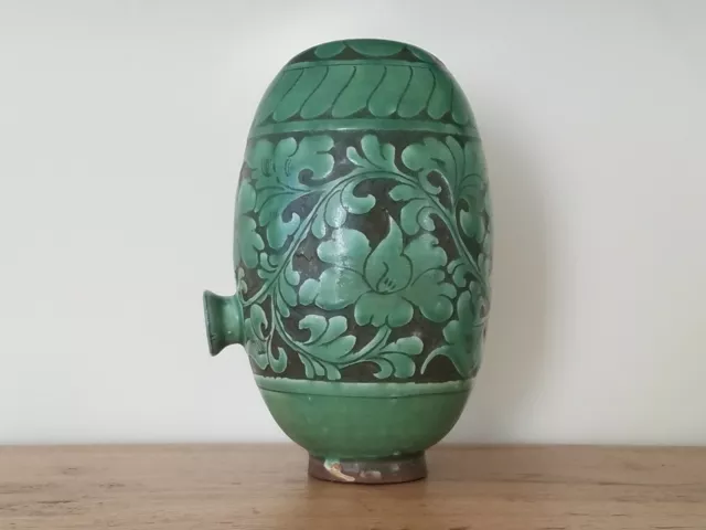 Chinese Porcelain Song Dynasty Style Green Glaze Cizhou Ware Wine Pot
