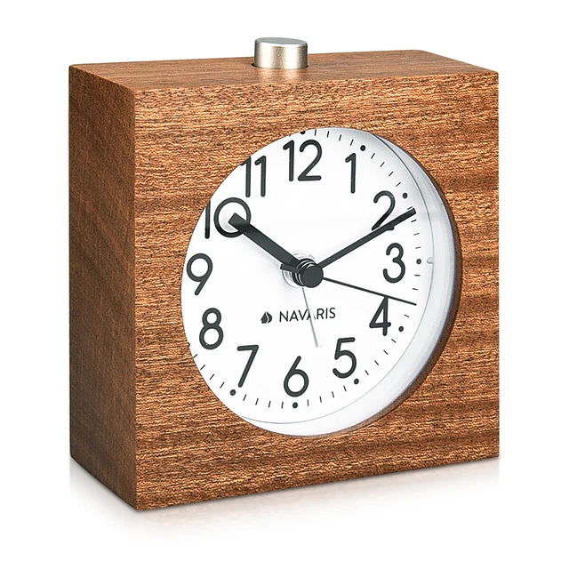 Réveil Analogique Métal Réveil Puissant Pour Chambre à Coucher Avec Veilleuse RVB Dynamique, Adulte Endormi, Double Réveil Rétro Vintage