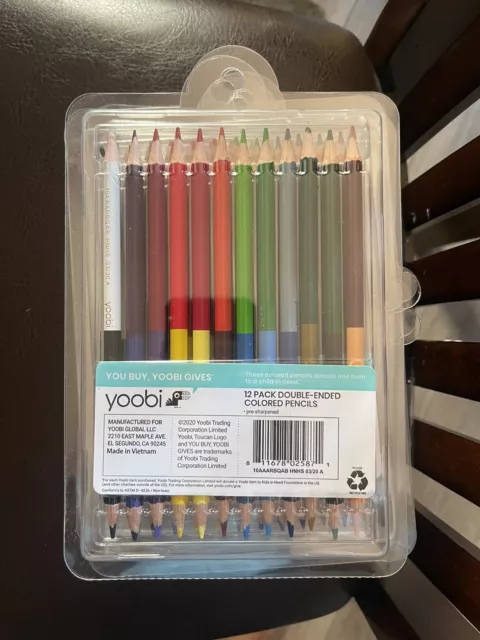 Yoobi Mini Colored Pencils, Multicolor, 24 Pack