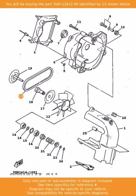 YAMAHA Belt, 3UH-12612-00 OEM XC150