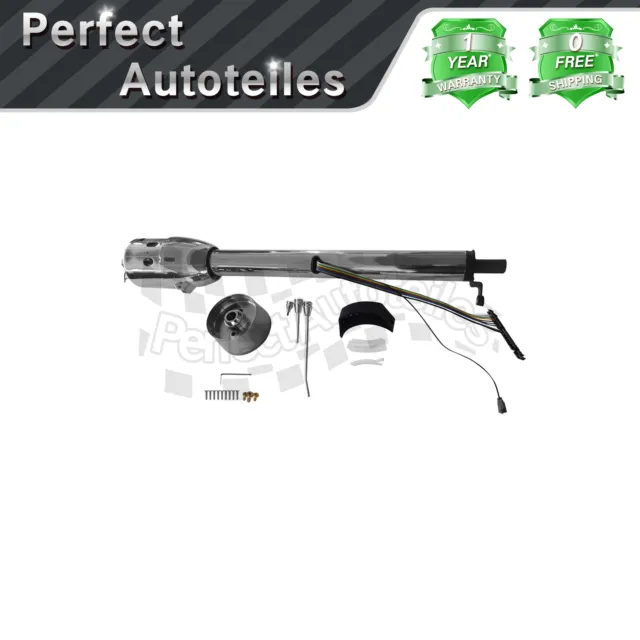 Chrome Stainless 28" Automatic Tilt Steering Column Shift with wheel adapter