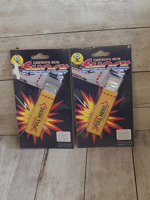 2 SHOCKING CHEWING GUM PACKAGES trick gag shock gag pack funny practicial joke